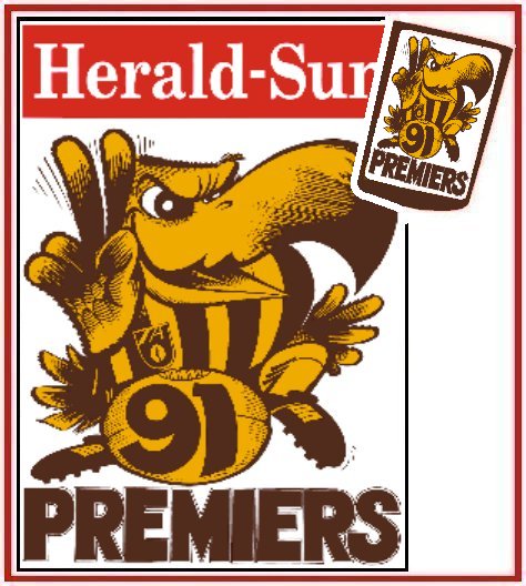 1991 Prem Poster & Stubby Holder FREE POST IN AUSTRALIA